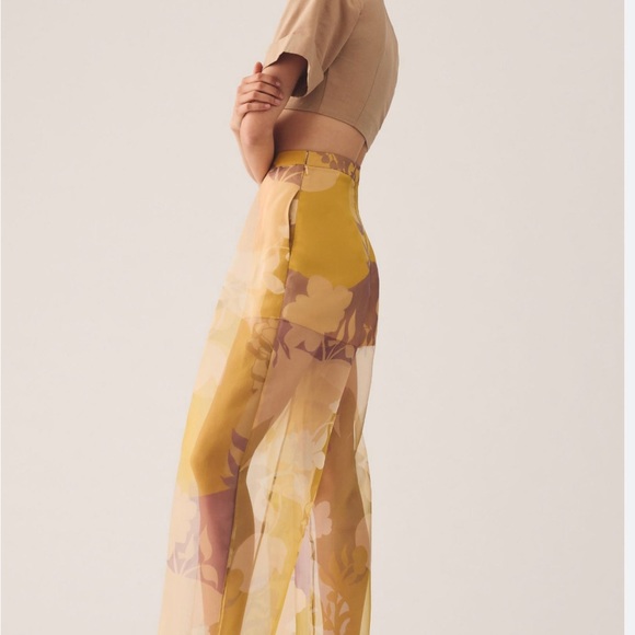 Pankaj and Nidhi printed sheer pants, size M, NWT - Picture 2 of 6